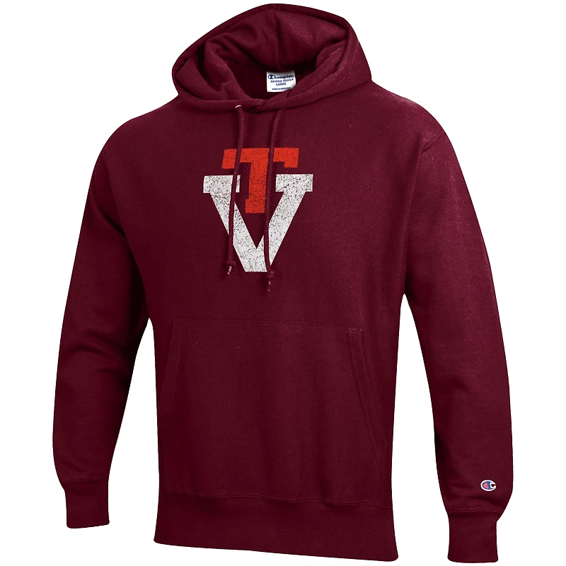 Men's Champion Maroon Virginia Tech Hokies Vault Logo Reverse Weave Pullover Hoodie