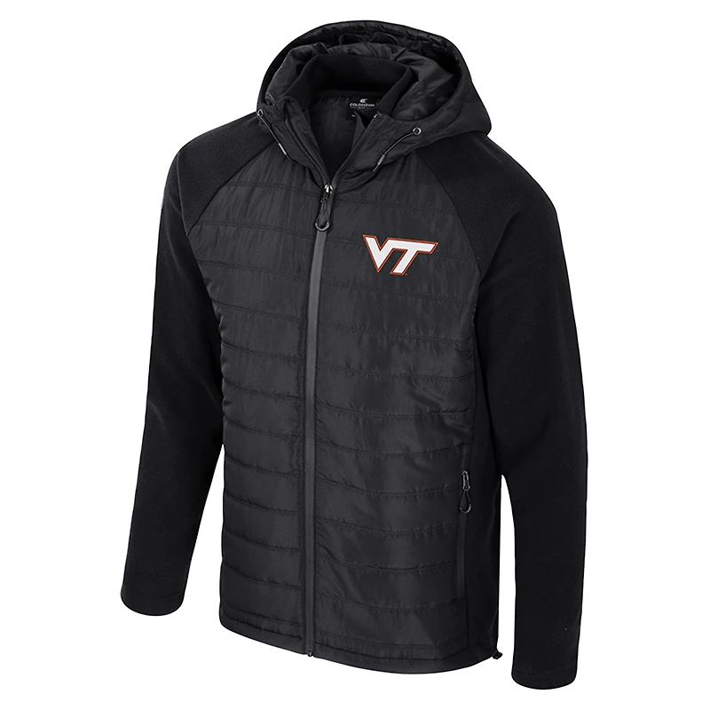 Men's Colosseum  Black Virginia Tech Hokies Block The Sun Full-Zip Hoodie Jacket