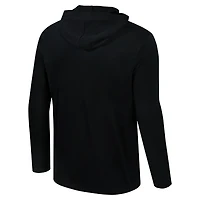 Men's Colosseum Black Virginia Tech Hokies Color Pop Active Blend 2-Hit Long Sleeve Hooded T-Shirt