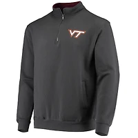 Men's Colosseum Charcoal Virginia Tech Hokies Tortugas Logo Quarter-Zip Jacket