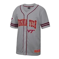 Men's Colosseum Gray Virginia Tech Hokies Free Spirited Baseball Jersey
