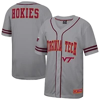 Men's Colosseum Gray Virginia Tech Hokies Free Spirited Baseball Jersey
