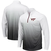 Men's Colosseum Gray Virginia Tech Hokies Magic Team Logo Quarter-Zip Jacket