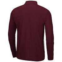 Men's Colosseum Heathered Gray/Maroon Virginia Tech Hokies Prospect Quarter-Zip Jacket