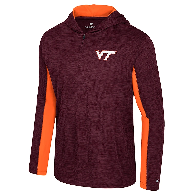 Men's Colosseum Maroon Virginia Tech Hokies Always Sunny Quarter-Zip Hoodie