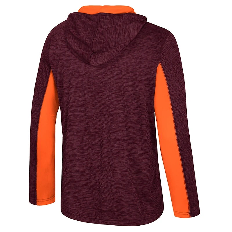 Sweat à capuche zippé quart de tour Always Sunny des Virginia Tech Hokies, marron, Colosseum pour homme