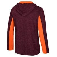 Sweat à capuche zippé quart de tour Always Sunny des Virginia Tech Hokies, marron, Colosseum pour homme