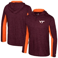 Men's Colosseum Maroon Virginia Tech Hokies Always Sunny Quarter-Zip Hoodie