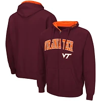 Chandail à capuchon Colosseum Maroon Virginia Tech Hokies Arch & Logo 3.0 pour homme