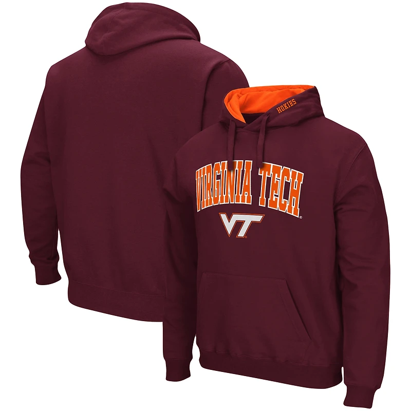 Chandail à capuchon Colosseum White Virginia Tech Hokies Arch & Logo 3.0 pour hommes