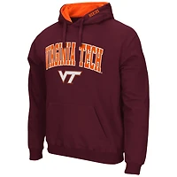 Men's Colosseum Maroon Virginia Tech Hokies Arch & Logo 3.0 Pullover Hoodie