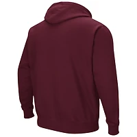 Men's Colosseum Maroon Virginia Tech Hokies Arch & Logo 3.0 Pullover Hoodie