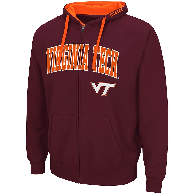 Sweat à capuche zippé Colosseum Virginia Tech Hokies Big & Tall pour homme