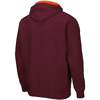 Men's Colosseum Maroon Virginia Tech Hokies Big & Tall Full-Zip Hoodie
