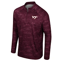 Men's Colosseum Maroon Virginia Tech Hokies Carson Raglan Quarter-Zip Jacket