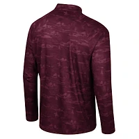 Men's Colosseum Maroon Virginia Tech Hokies Carson Raglan Quarter-Zip Jacket