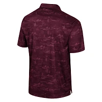 Polo imprimé Colosseum marron Virginia Tech Hokies Daly pour hommes