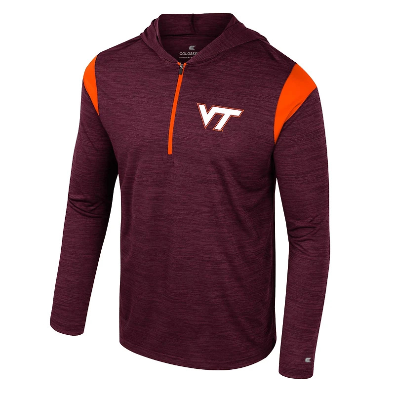 Men's Colosseum Maroon Virginia Tech Hokies Dozer Half-Zip Windshirt
