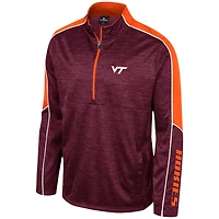 Men's Colosseum Maroon Virginia Tech Hokies Marled Half-Zip Jacket