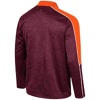 Men's Colosseum Maroon Virginia Tech Hokies Marled Half-Zip Jacket