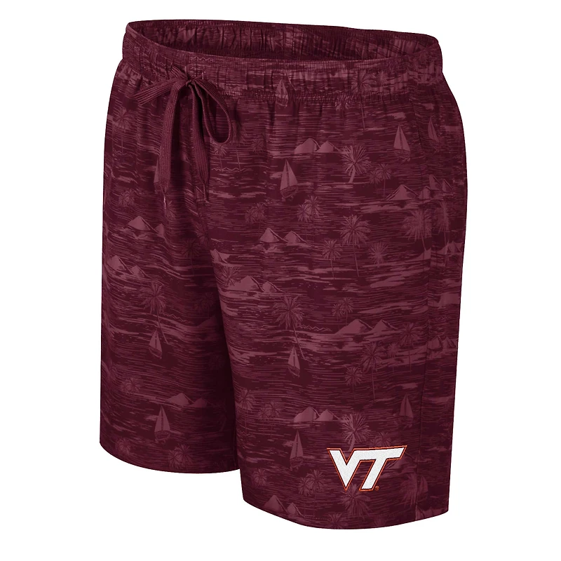 Short de bain Colosseum marron Virginia Tech Hokies Ozark pour hommes