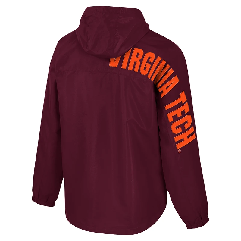 Veste anorak demi-zip Reloaded Colosseum Maroon pour homme des Virginia Tech Hokies