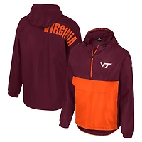 Veste anorak demi-zip Reloaded Colosseum Maroon pour homme des Virginia Tech Hokies