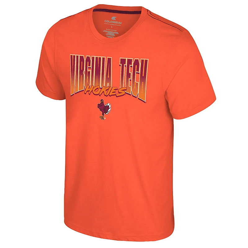 T-shirt orange à double logo Colosseum pour homme des Virginia Tech Hokies