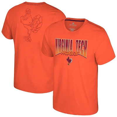 T-shirt orange à double logo Colosseum pour homme des Virginia Tech Hokies