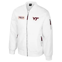 Blouson aviateur entièrement zippé White Rabbit des Virginia Tech Hokies pour homme Colosseum