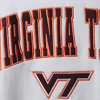 Men's Colosseum White Virginia Tech Hokies Arch & Logo Crew Neck Sweatshirt