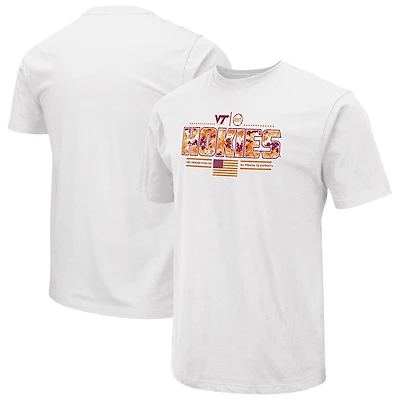 Men's Colosseum  White Virginia Tech Hokies OHT Military Appreciation Effect T-Shirt