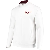 Men's Colosseum White Virginia Tech Hokies Tortugas Logo Quarter-Zip Jacket