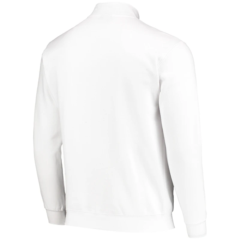 Men's Colosseum White Virginia Tech Hokies Tortugas Logo Quarter-Zip Jacket