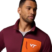 Men's Columbia Maroon/Black Virginia Tech Hokies Hike Omni-Wick Half-Zip Pullover