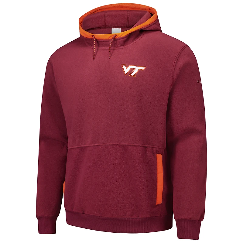 Men's Columbia Maroon Virginia Tech Hokies Flanker Fleece Pullover Hoodie