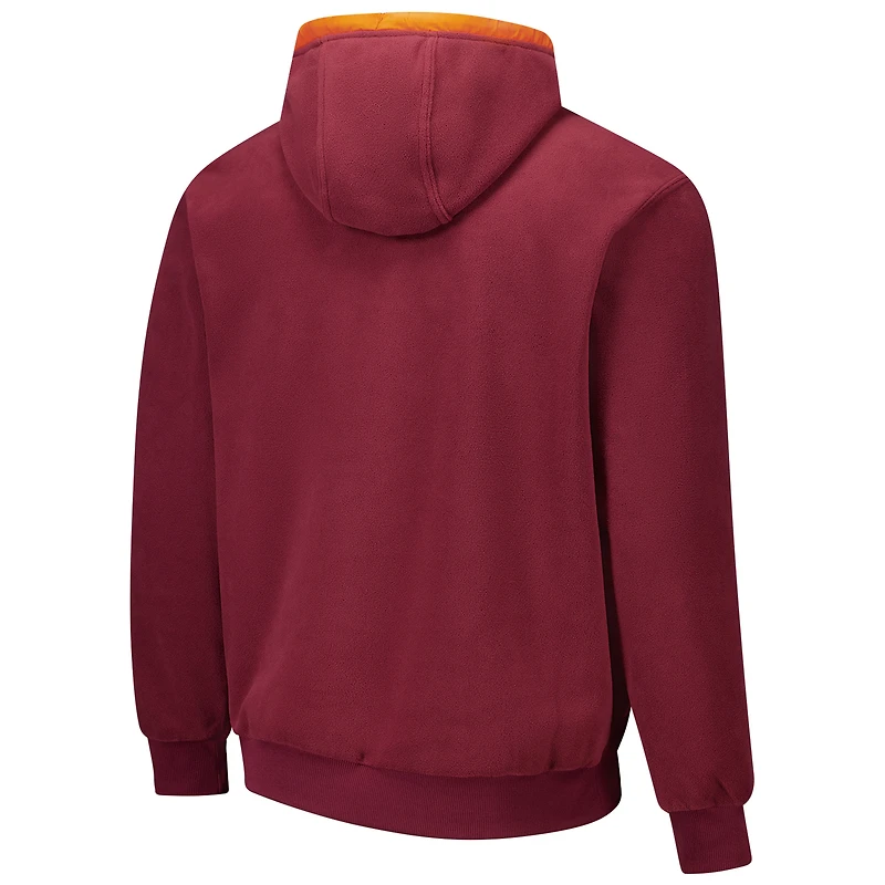 Chandail à capuchon en polaire Columbia Maroon Virginia Tech Hokies Flanker pour hommes