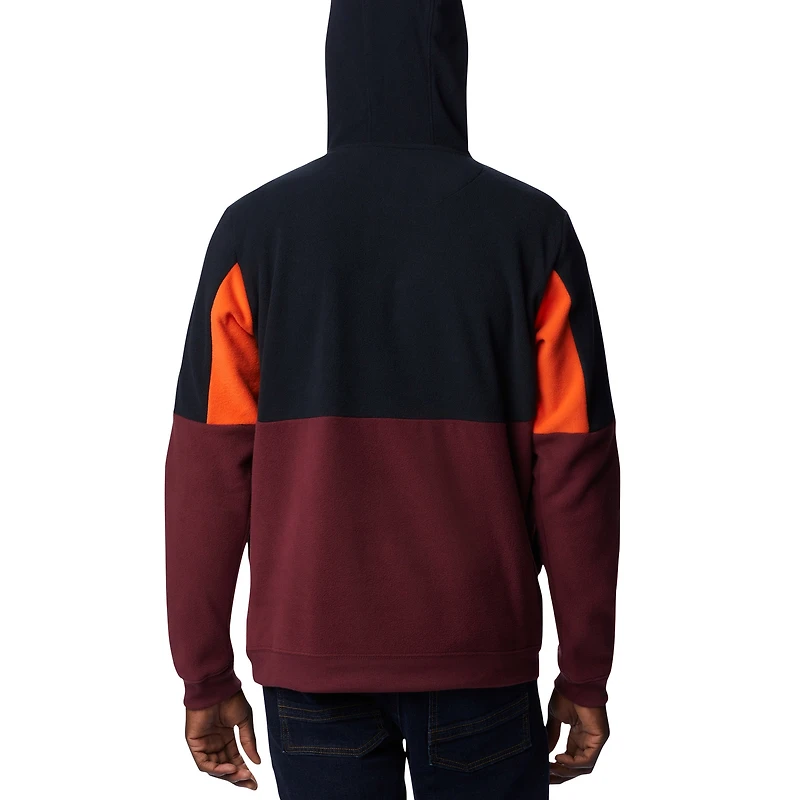 Sweat à capuche quart de zip Columbia Maroon Virginia Tech Hokies Lodge pour hommes