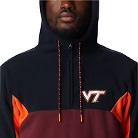 Sweat à capuche quart de zip Columbia Maroon Virginia Tech Hokies Lodge pour hommes