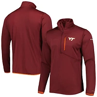 Haut à demi-glissière Omni-Wick Park View Virginia Tech Hokies Columbia marron pour homme