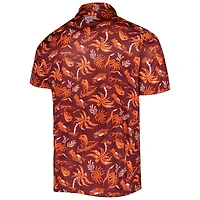 Men's Columbia Maroon Virginia Tech Hokies Super Terminal Tackle Omni-Shade Polo