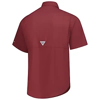Chemise boutonnée Tamiami Omni-Shade marron Columbia pour homme, Virginia Tech Hokies