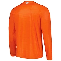 T-shirt à manches longues Columbia Orange Virginia Tech Hokies PFG Terminal Tackle Omni-Shade Raglan pour homme