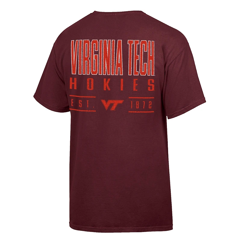 Men's ComfortWash Maroon Virginia Tech Hokies Big Name T-Shirt