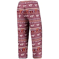 Men's Concepts Sport Maroon Virginia Tech Hokies Ugly Sweater Long Sleeve Top and Pants Sleep Set