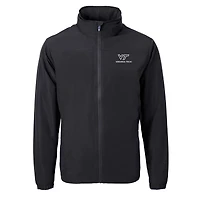 Men's Cutter & Buck  Black Virginia Tech Hokies Big Tall Charter Eco Knit Recycled Full-Zip Jacket
