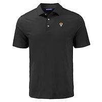 Men's Cutter & Buck Black Virginia Tech Hokies Coastline Epic Comfort Eco Recycled Polo
