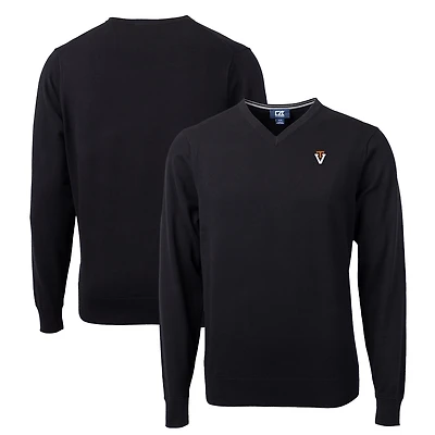 Pull-over Cutter & Buck noir Virginia Tech Hokies Lakemont à col en V mélange de trois matières pour homme