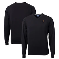 Pull-over Cutter & Buck noir Virginia Tech Hokies Lakemont à col en V mélange de trois matières pour homme