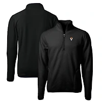 Haut zippé quart de tour en polaire écologique Sherpa Vault Cascade des Virginia Tech Hokies pour homme, couleur noire, Cutter & Buck, grandes tailles